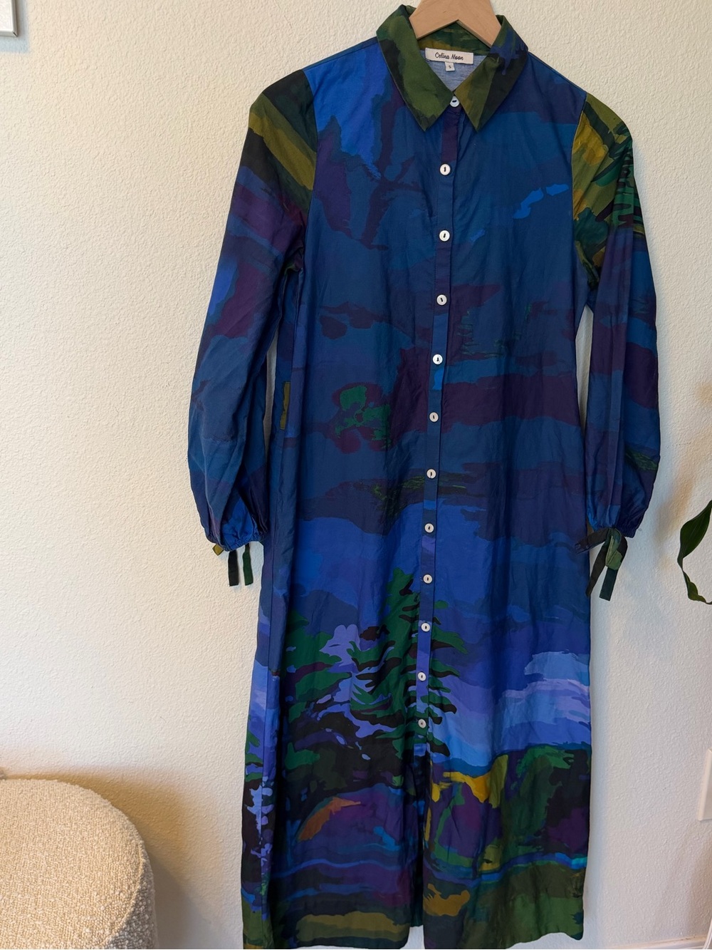 CELINA MOON Midi Landscape Dress